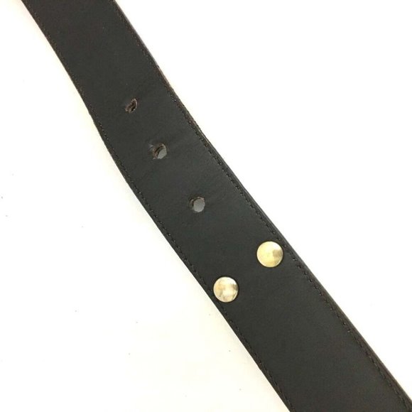 Vintage Brown Guccissima Leather Belt with Gold G Buckle - Picture 5 of 8